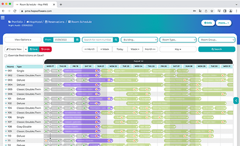 property management system room scheduler
